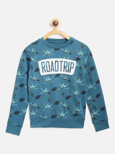 

Flying Machine Boys Blue Printed Sweatshirt