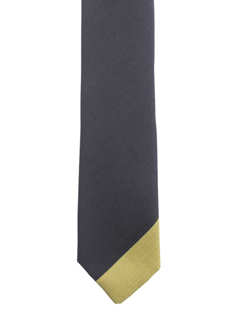 

The Tie Hub Black & Green Colourblocked Skinny Tie