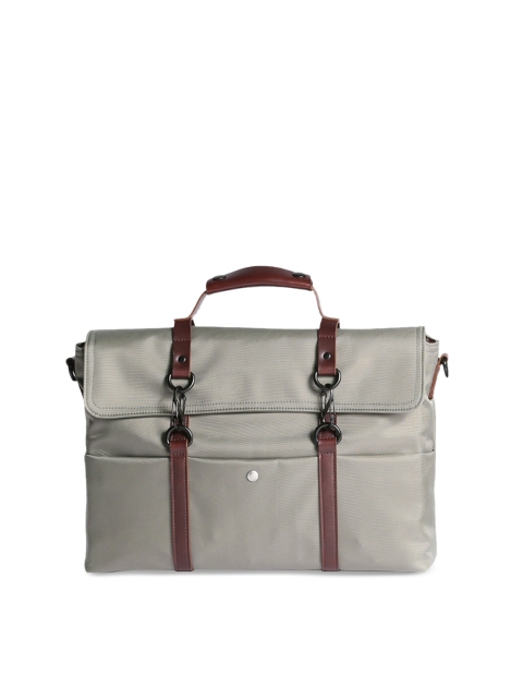 

scarters Unisex Grey & Brown Solid Laptop Bag