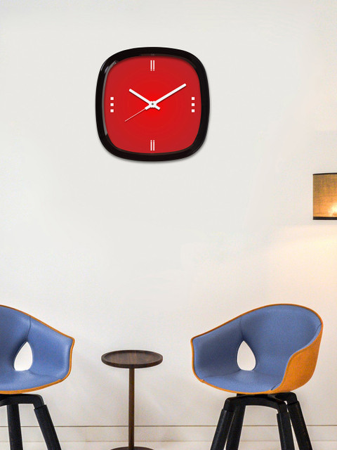 

RANDOM Red Square Solid Analogue Wall Clock 30.4 cm x 30.4 cm x 5.08 cm