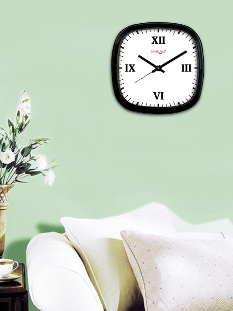 

RANDOM White Square Solid Analogue Wall Clock