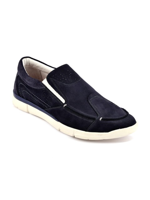 

Lee Cooper Men Blue Slip-On Leather Sneakers