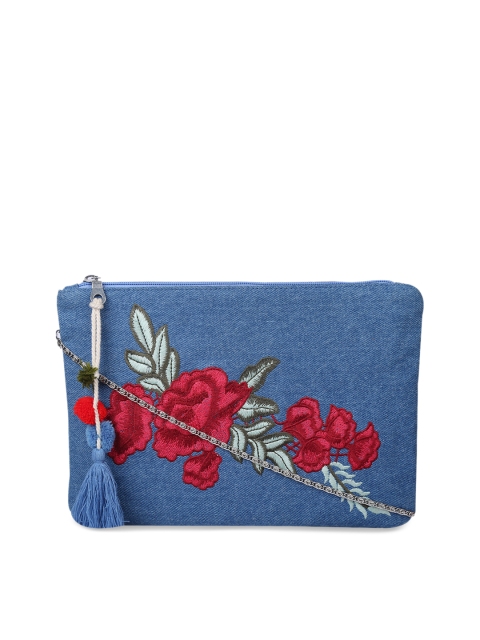 

Anekaant Blue Embellished Sling Bag