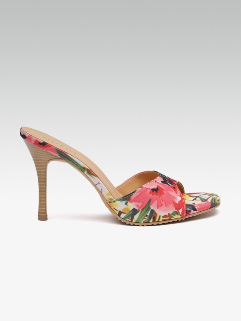 

HEATWAVE Women Pink Printed Heels