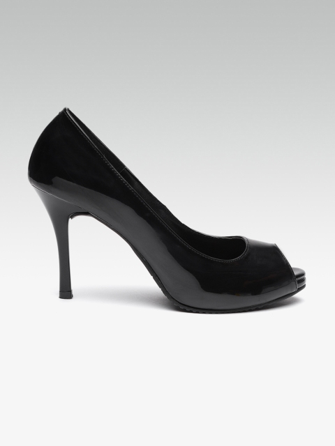 

HEATWAVE Women Black Solid Peep Toes
