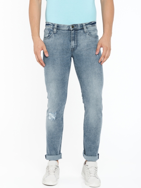 

Lee Men Blue Skinny Fit Mid-Rise Mildly Distressed Stretchable Jeans
