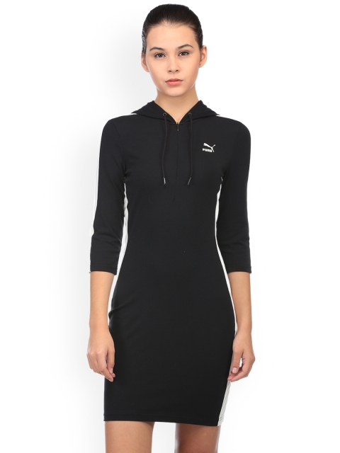 

Puma Women Black Solid Sweater Dress