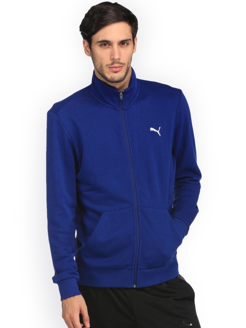 

Puma Men Blue Solid ESS Sweat Jacket, TR