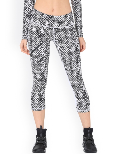 

Puma Women Black & White Printed Tights