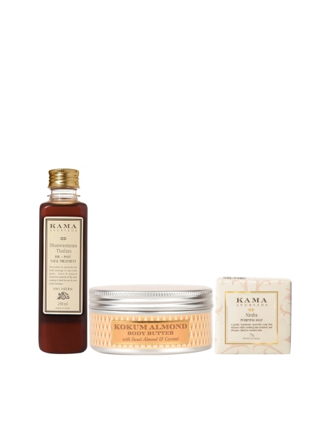 

KAMA AYURVEDA Sustainable Pregnancy Care Regime Gift Set, Brown