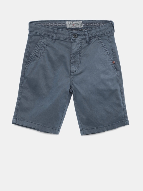 

Lee Cooper Boys Blue Solid Regular Fit Chino Shorts