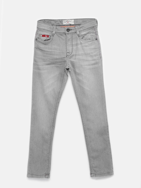 

Lee Cooper Boys Grey Slim Fit Mid-Rise Clean Look Jeans
