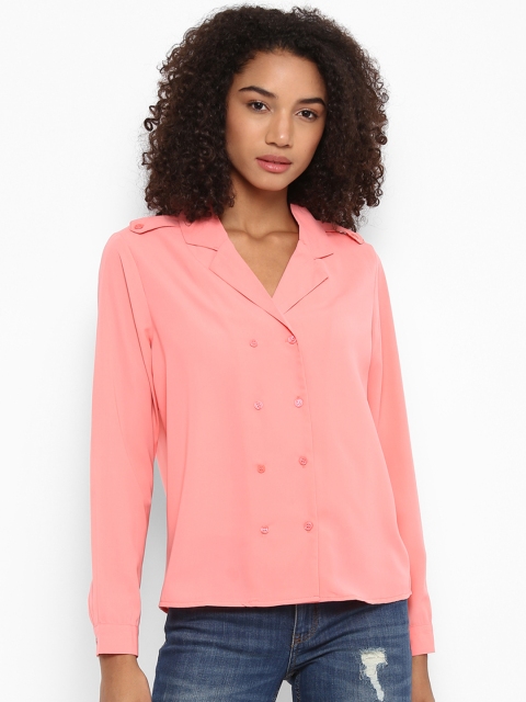 

Harpa Women Pink Solid Shirt Style Top