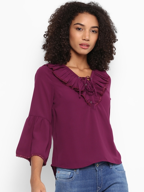 

Harpa Women Purple Solid Top