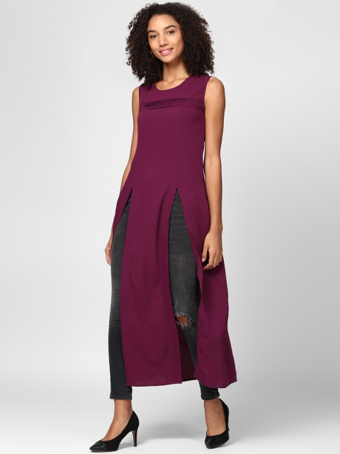 

Harpa Women Purple Solid Maxi Top