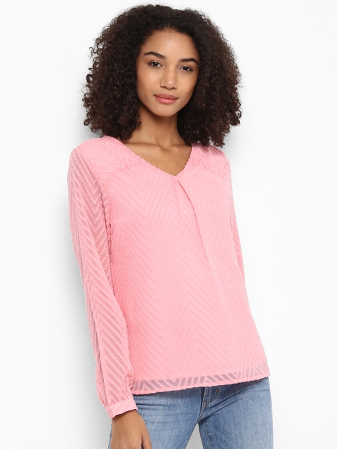 

Harpa Women Pink Self Design Top