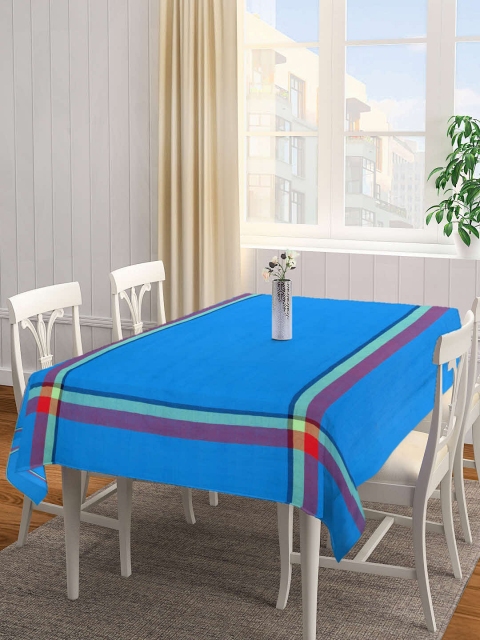 

NEUDIS Blue Solid Rectangular Table Cover