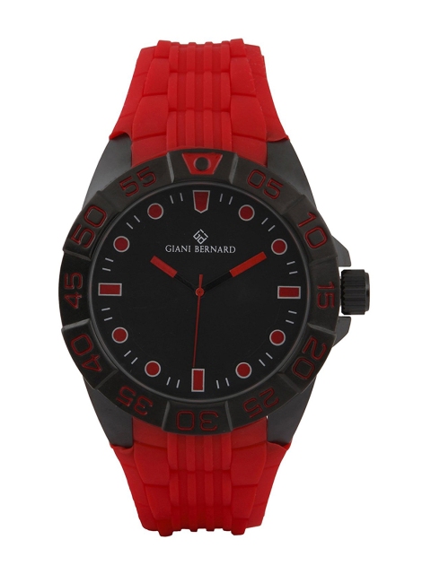 

Giani Bernard Men Black & Red Analogue Watch