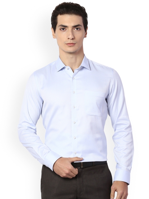 

Van Heusen Men Blue Slim Fit Self Design Formal Shirt