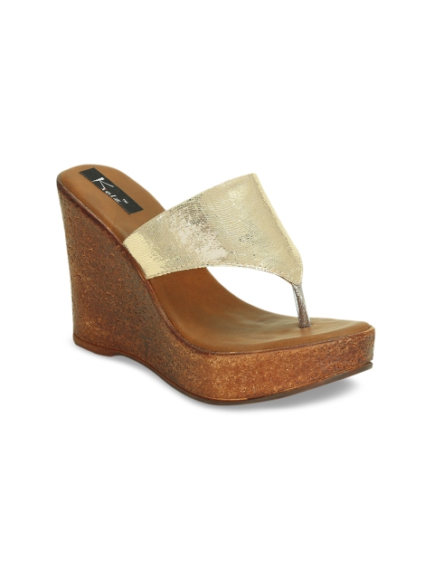 

Kielz Women Gold-Toned Solid Sandals