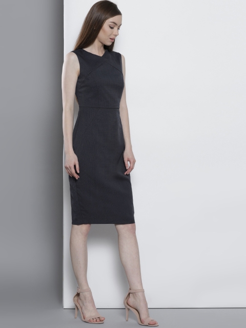 

DOROTHY PERKINS Women Navy Blue Solid Sheath Dress