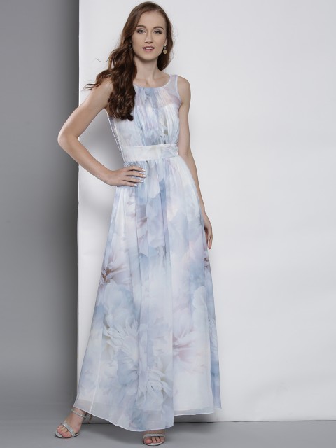 

DOROTHY PERKINS Women Blue Printed Maxi Dress