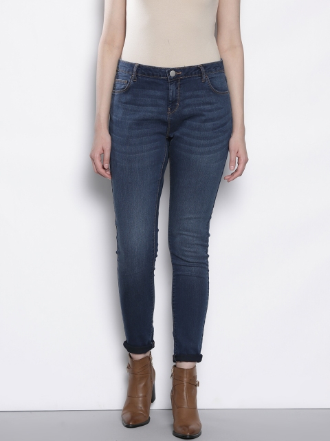 

DOROTHY PERKINS Women Blue Skinny Fit Mid-Rise Clean Look Stretchable Jeans