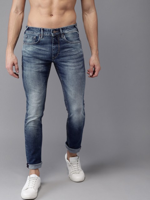 

HERE&NOW Men Blue Slim Fit Mid-Rise Clean Look Stretchable Jeans