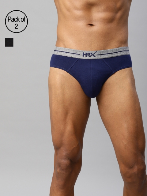 

HRX by Hrithik Roshan Men Lifestyle Pack of 2 Briefs LS-7005CD, Navy blue