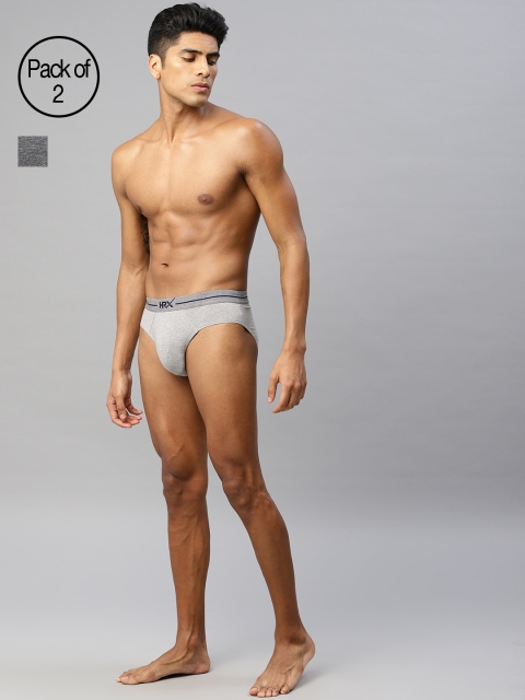 

HRX by Hrithik Roshan Men Pack of 2 Lifestyle Briefs LS-7005AB, Grey