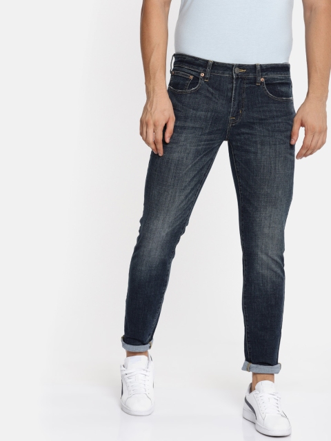 

AMERICAN EAGLE OUTFITTERS Men Blue Skinny Fit Mid-Rise Clean Look Stretchable Jeans