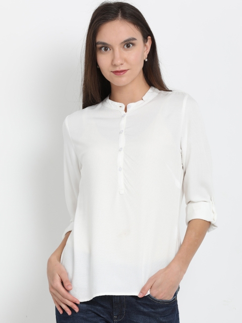 

Amari West Women Off-White Solid Top
