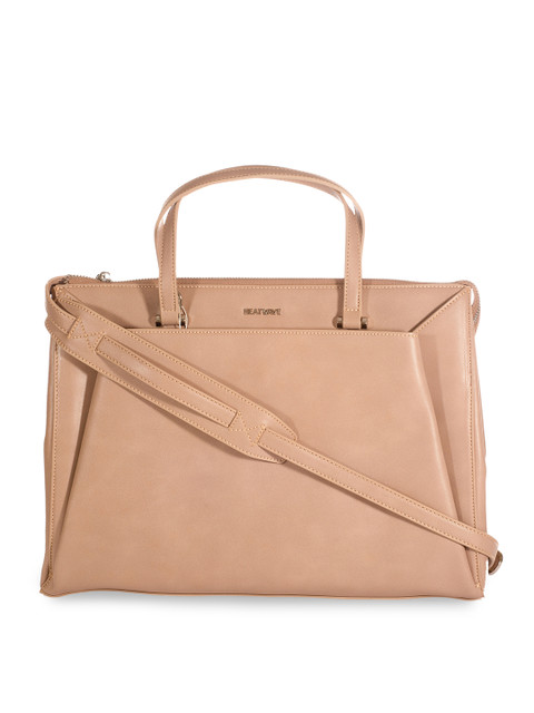 

HEATWAVE Beige Solid Handheld Bag