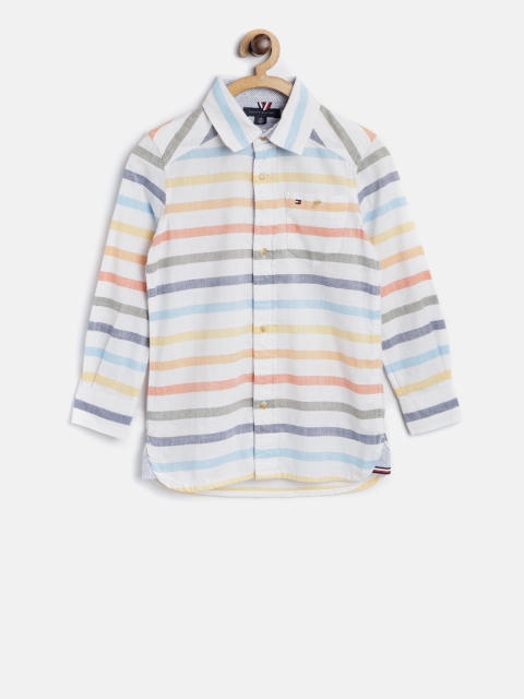 

Tommy Hilfiger Boys Multicoloured Regular Fit Striped Casual Shirt, Multi