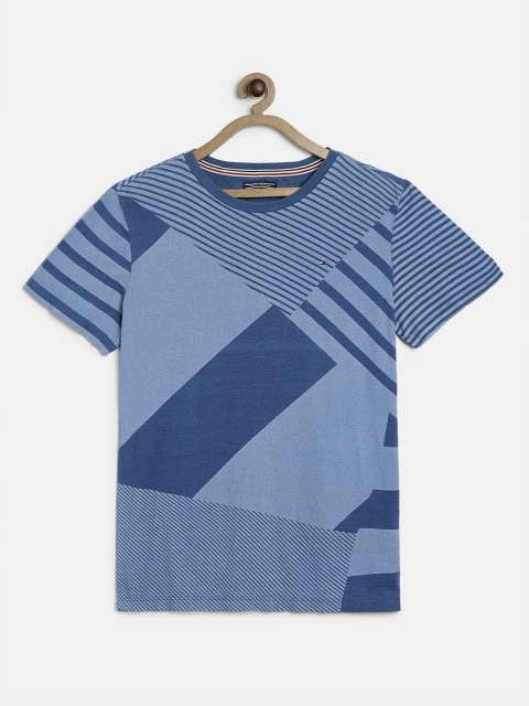 

Tommy Hilfiger Boys Blue Striped Round Neck T-shirt