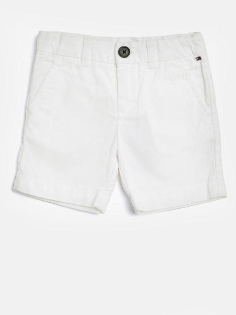 

Tommy Hilfiger Boys White Solid Regular Fit Chino Shorts