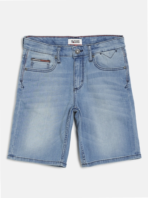

Tommy Hilfiger Boys Blue Solid Regular Fit Denim Shorts