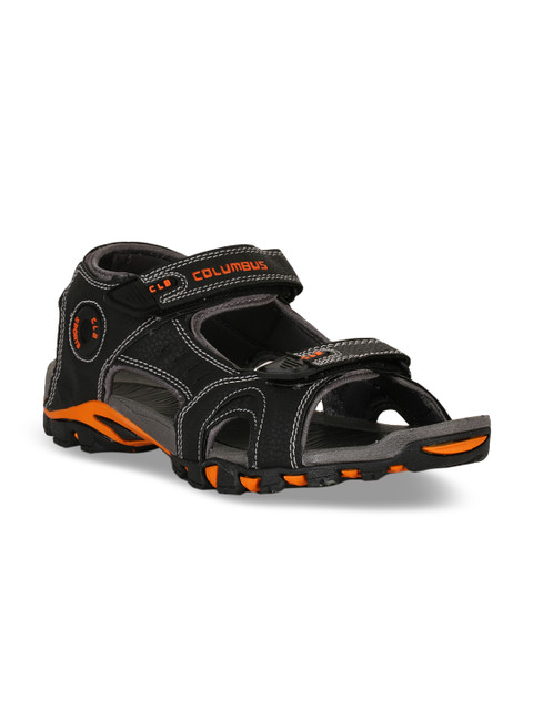 

Columbus Men Orange & Black Sports Sandals