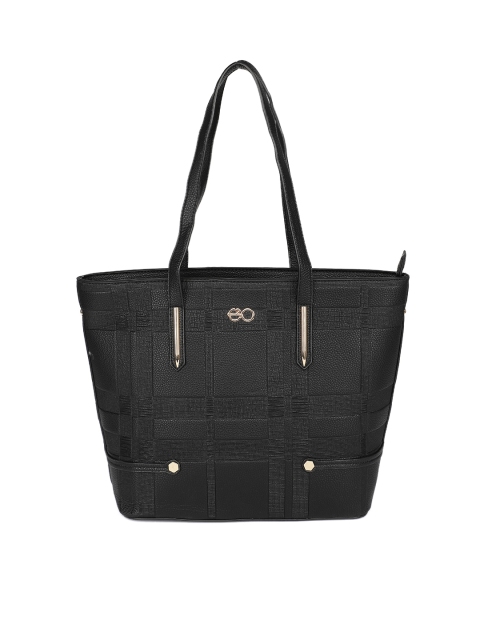 

E2O Black Textured Shoulder Bag