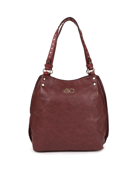 

E2O Maroon Textured Shoulder Bag