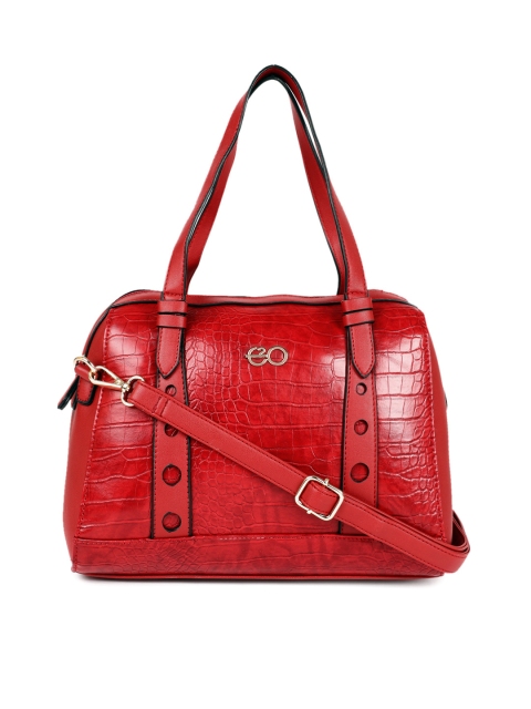 

E2O Red Textured Handheld Bag