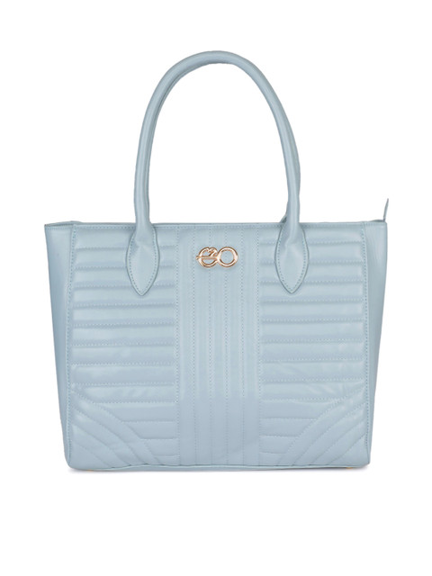 

E2O Blue Solid Quilted Shoulder Bag