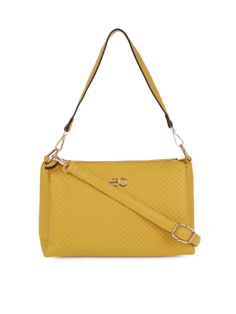 

E2O Yellow Textured Shoulder Bag