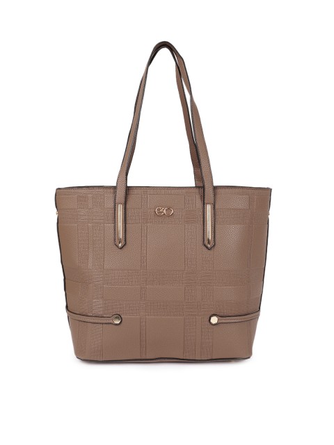 

E2O Brown Textured Shoulder Bag