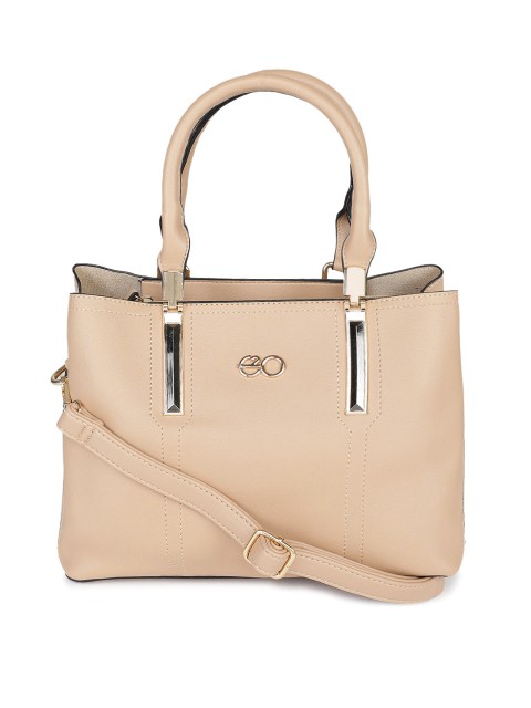 

E2O Beige Solid Handheld Bag