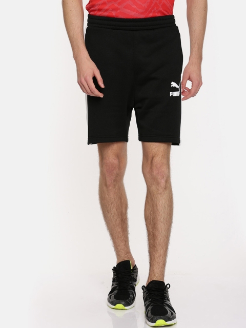 

Puma Men Black Solid Regular Fit ArchiveT7 Shorts Poly