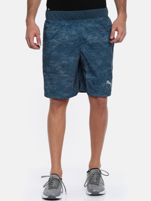 

Puma Men Blue Printed Regular Fit TECHGraphicWovenShort8sargassose Sports Shorts