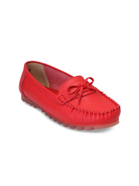 

pelle albero Women Red Solid Synthetic Ballerinas