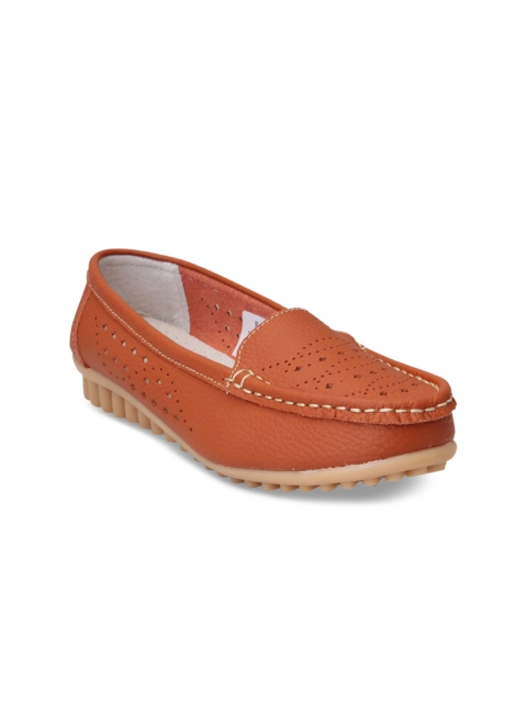 

pelle albero Women Orange Solid Synthetic Ballerinas