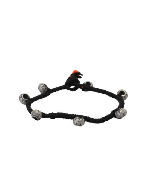 

TJORI Black Handcrafted Beaded Anklet